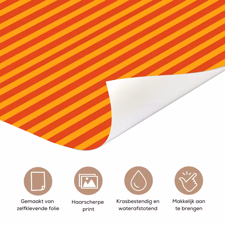 Deursticker - Strepen - Patroon - Oranje — 3