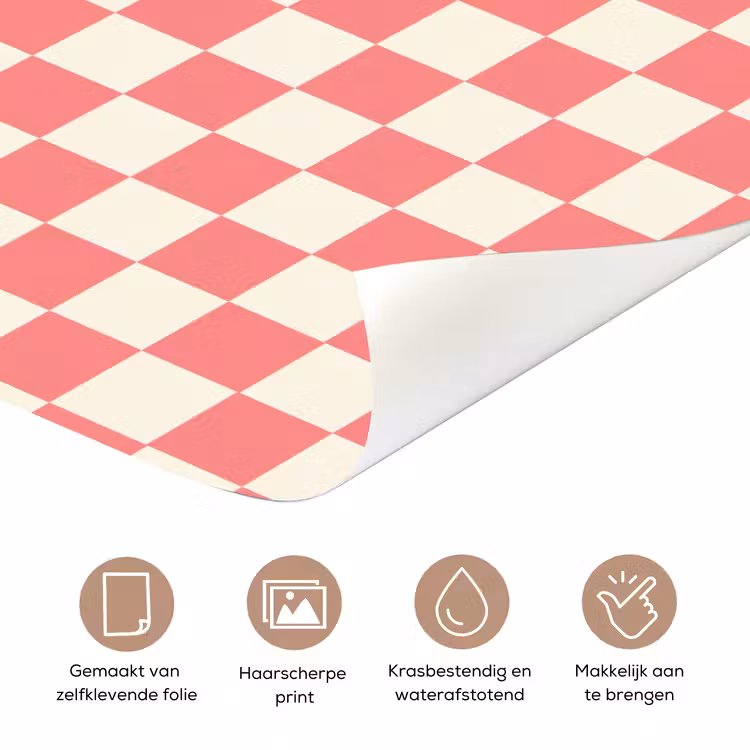Deursticker - Traditioneel - Patroon - Roze — 3
