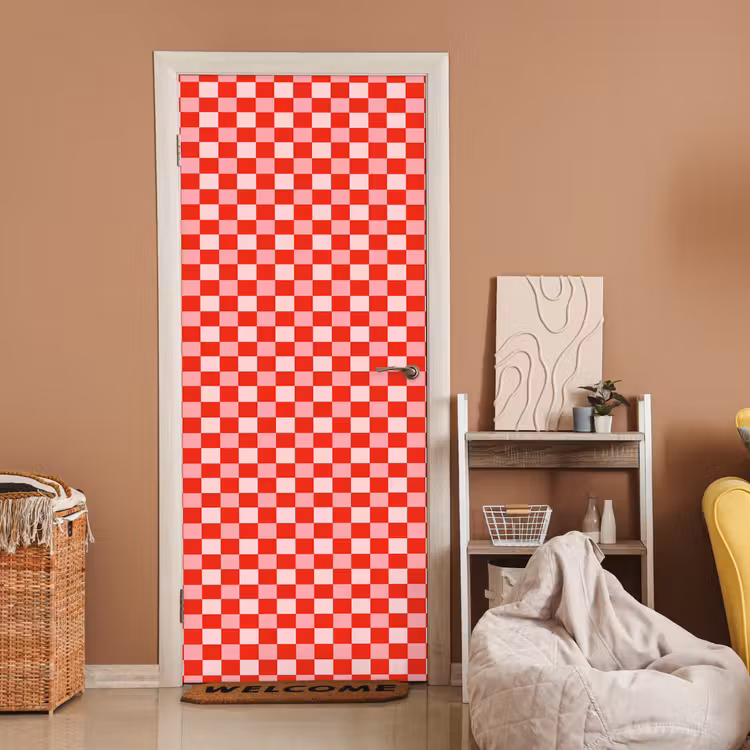 Deursticker - Vierkant - Klassiek - Rood — 2