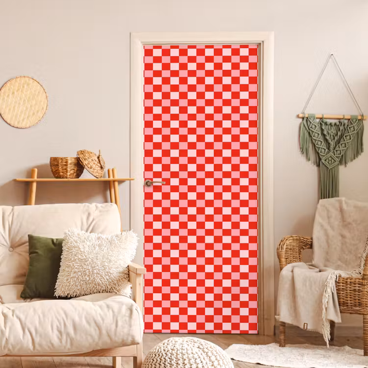 Deursticker - Vierkant - Klassiek - Rood — 4