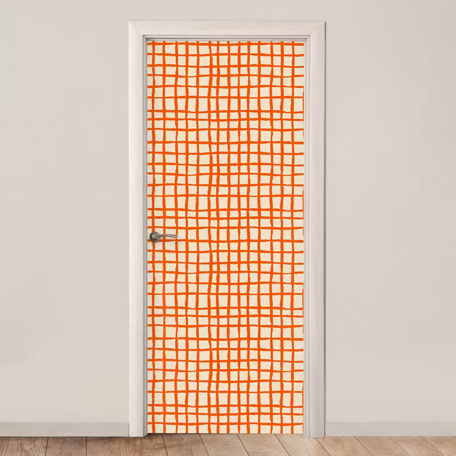 Deursticker - Patroon - Lijnen - Oranje — 1