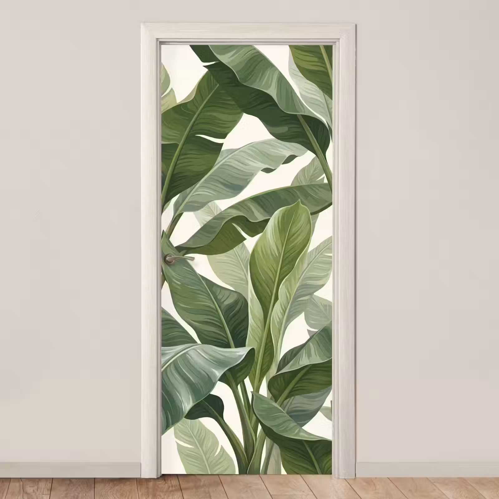 Deursticker - Planten - Bladeren - Tropisch - Groen — 1