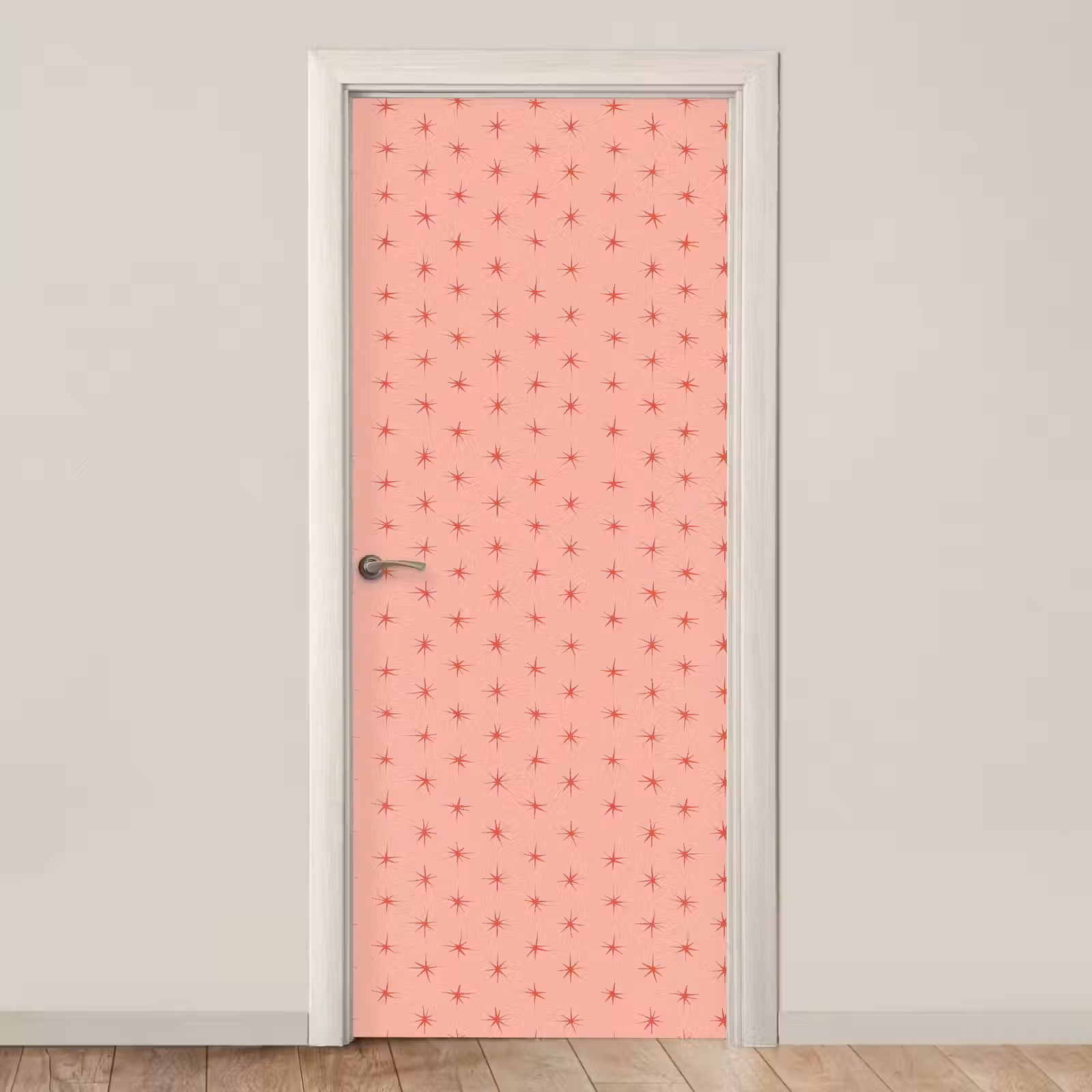 Deursticker - Sterretjes - Patroon - Oranje — 1
