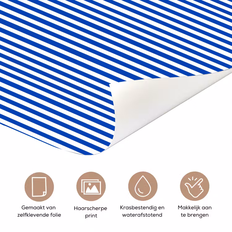 Deursticker - Klassiek - Strepen - Blauw — 3