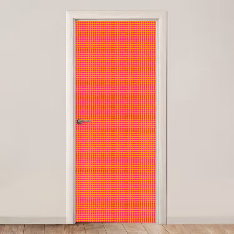 Deursticker - Modern - Stippen - Oranje — 1