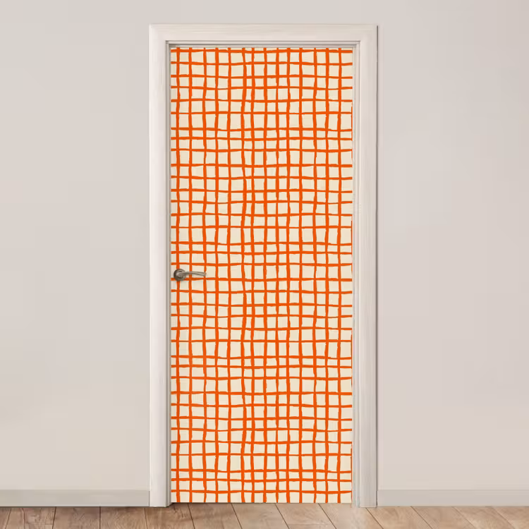 Deursticker - Patroon - Lijnen - Oranje — 1