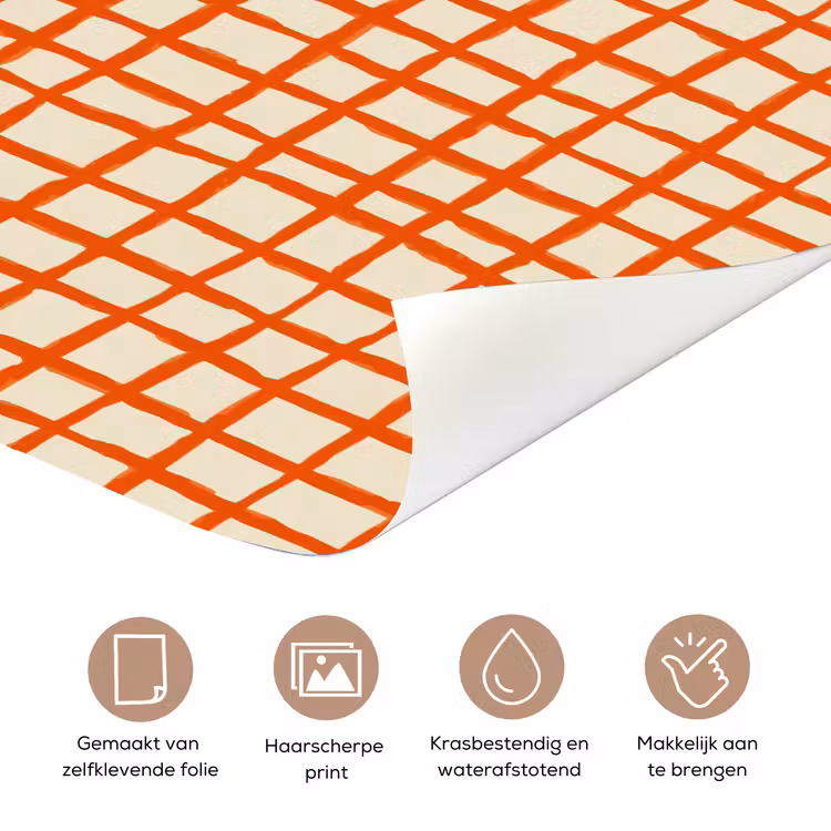 Deursticker - Patroon - Lijnen - Oranje — 3