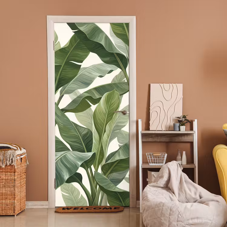 Deursticker - Planten - Bladeren - Tropisch - Groen — 2