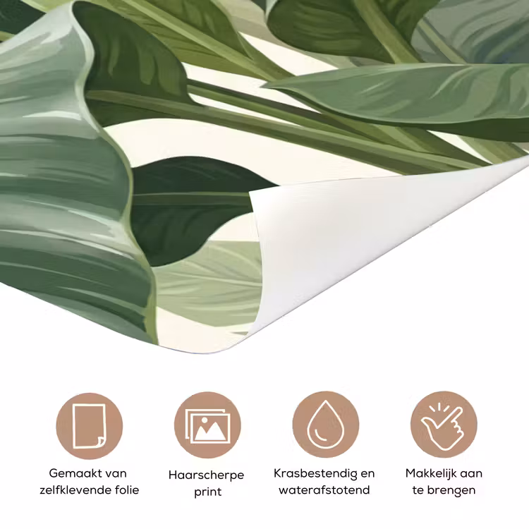 Deursticker - Planten - Bladeren - Tropisch - Groen — 3