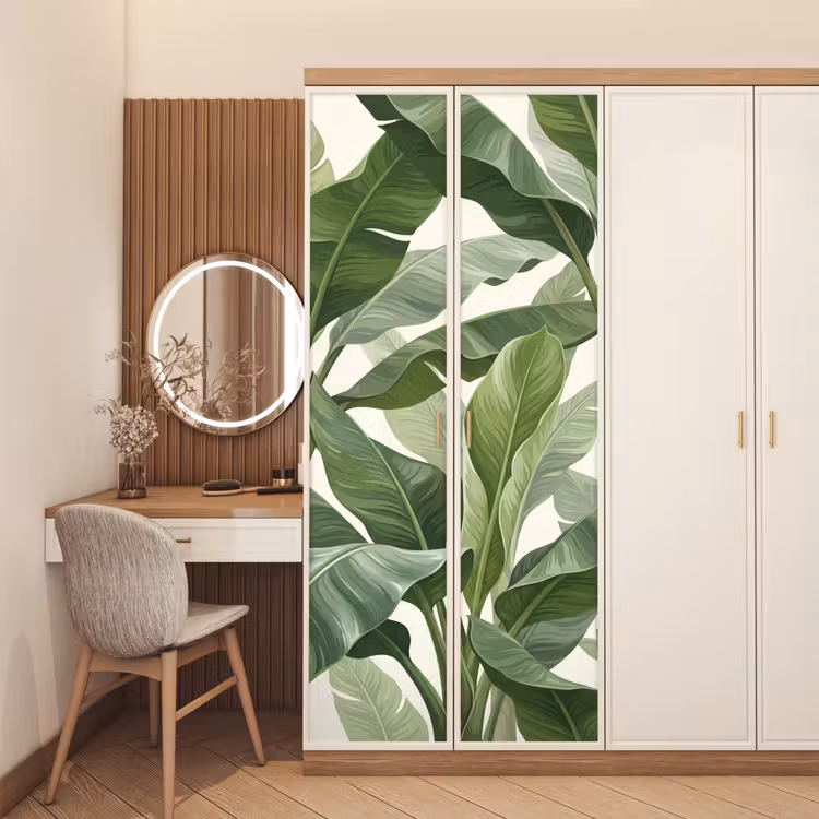 Deursticker - Planten - Bladeren - Tropisch - Groen — 5