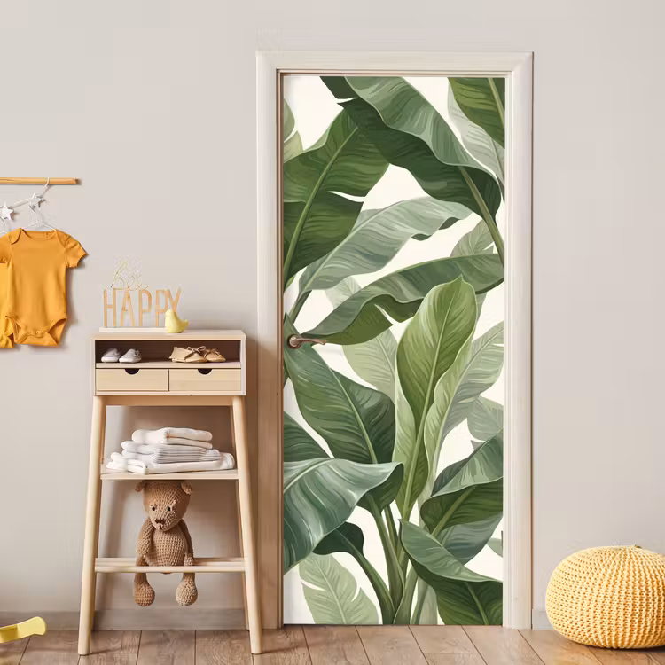 Deursticker - Planten - Bladeren - Tropisch - Groen — 6