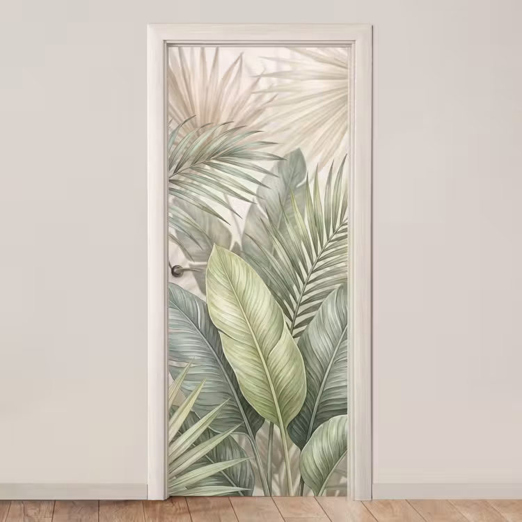 Deursticker - Planten - Tropisch - Bladeren - Groen - Natuur — 1