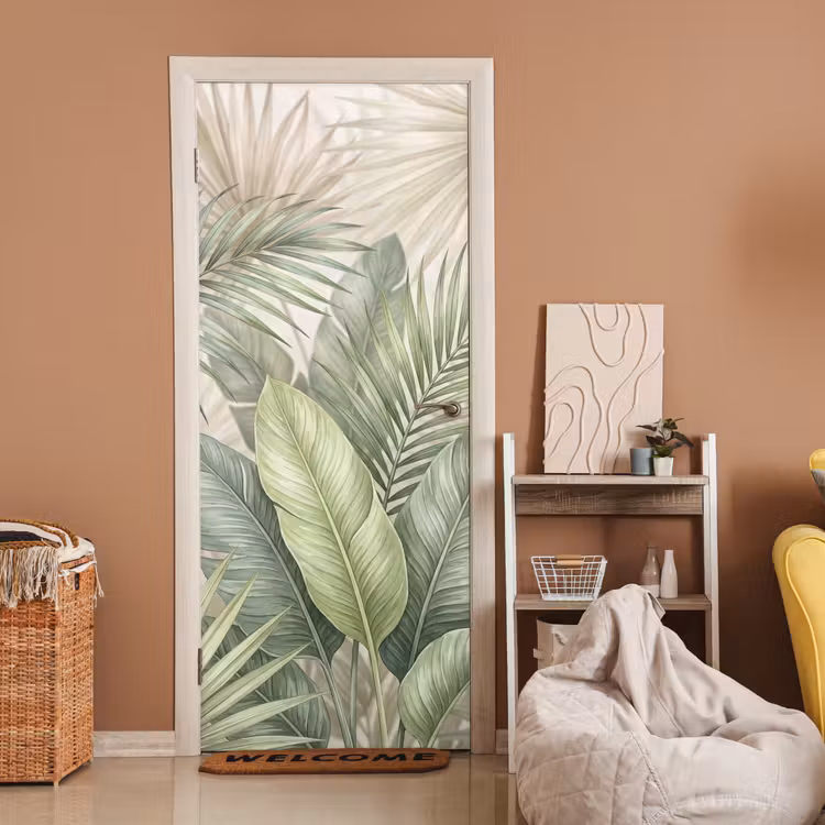 Deursticker - Planten - Tropisch - Bladeren - Groen - Natuur — 2