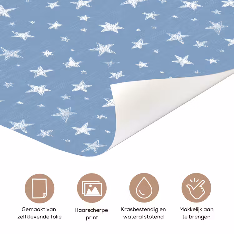 Deursticker - Sterretjes - Patroon - Blauw — 3