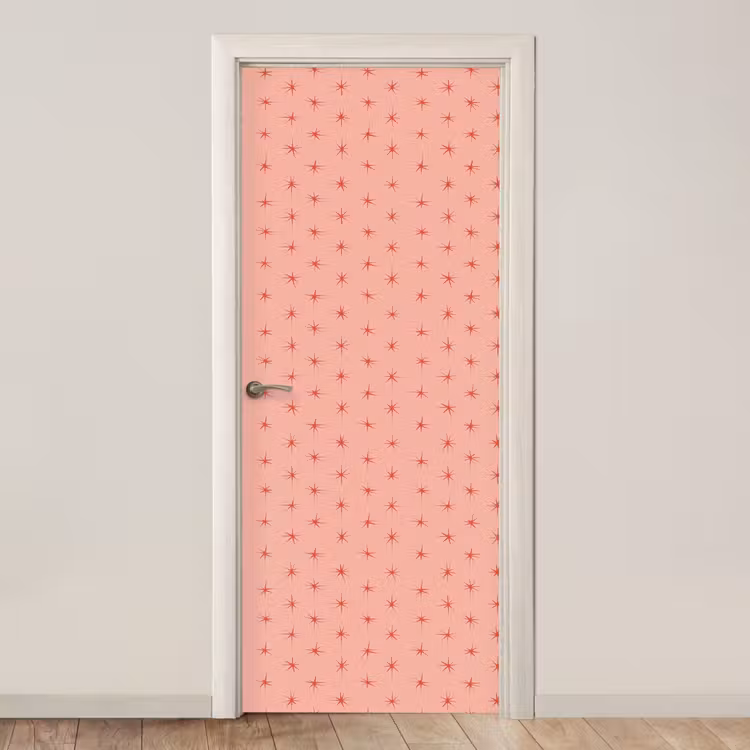 Deursticker - Sterretjes - Patroon - Oranje — 1