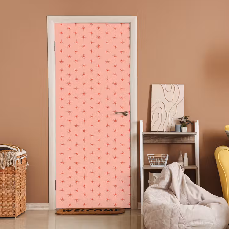 Deursticker - Sterretjes - Patroon - Oranje — 2