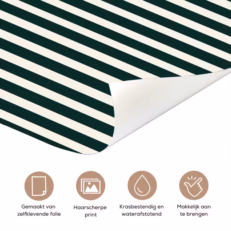 Deursticker - Strepen - Klassiek - Groen — 3