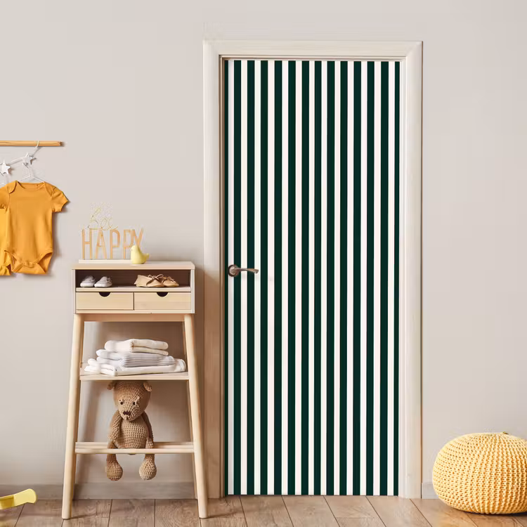 Deursticker - Strepen - Klassiek - Groen — 6