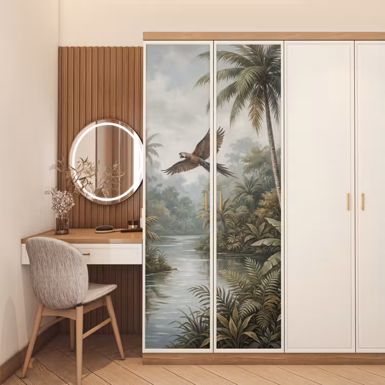 Deursticker - Vogel - Vliegend - Tropisch - Landschap - Klassiek — 5