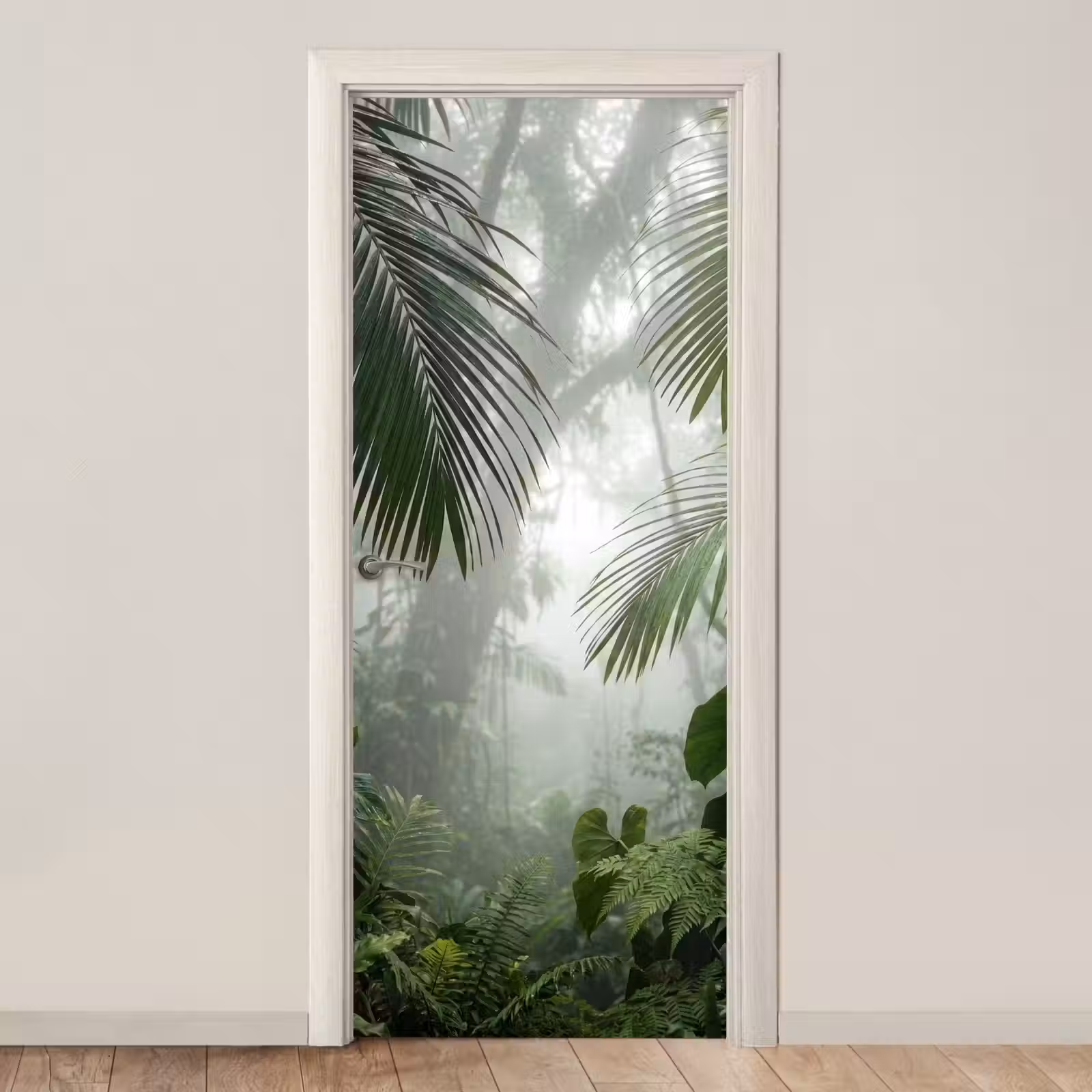 Deursticker - Natuur - Jungle - Mist - Tropisch - Groen — 1