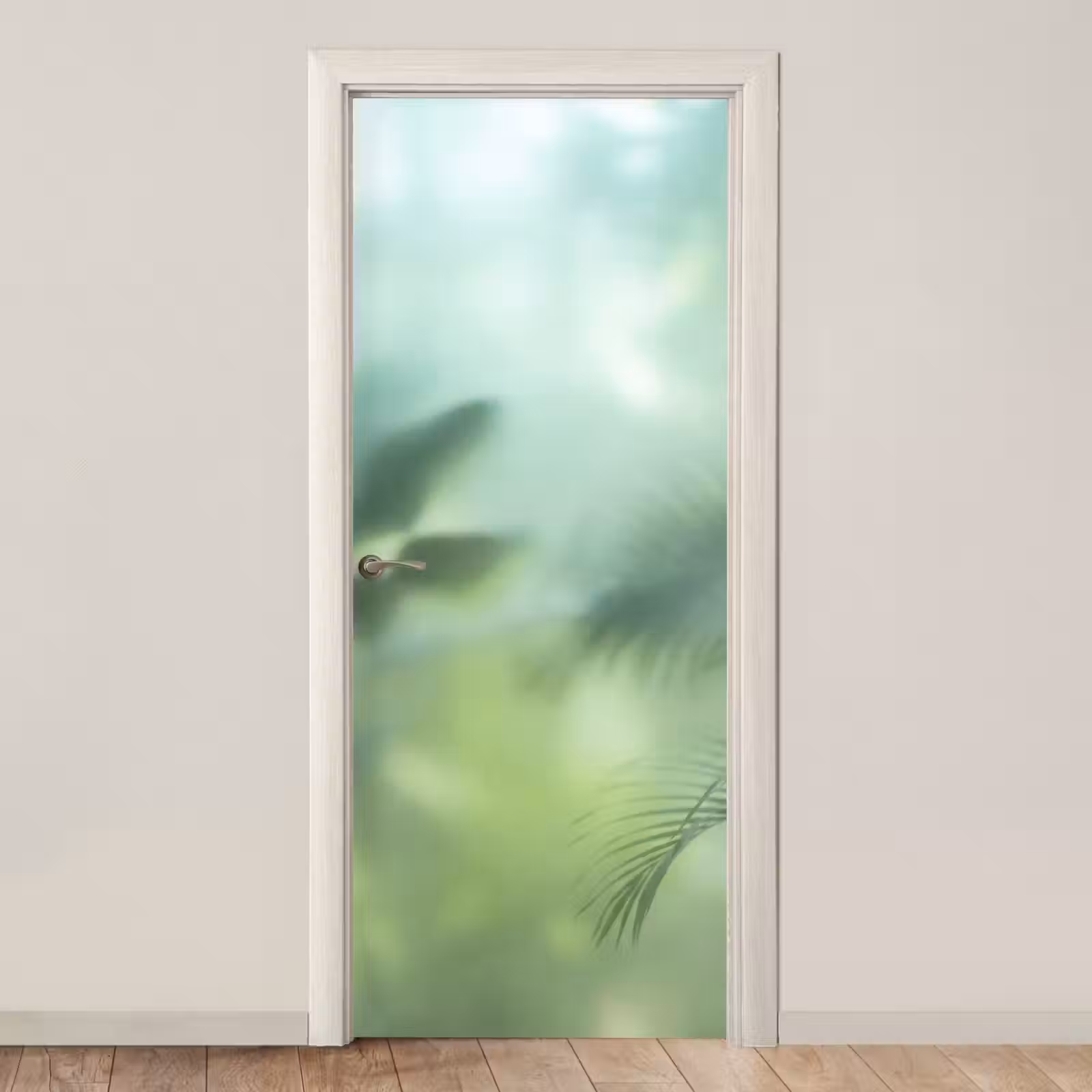 Deursticker - Natuur - Vervaagd - Groen - Abstract - Modern — 1