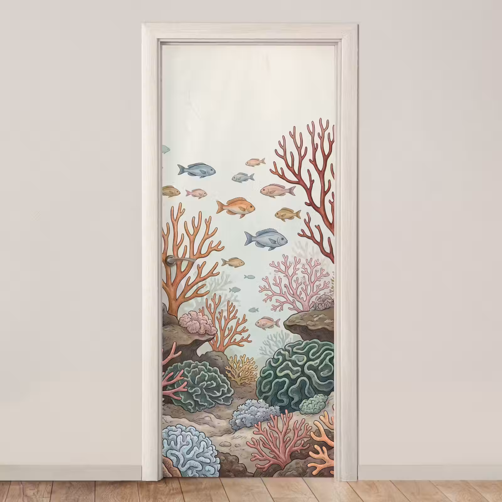 Deursticker - Onderwater - Koraal - Vis - Natuur — 1