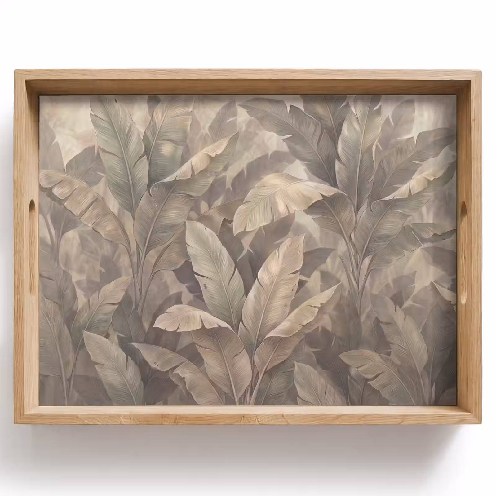 Dienblad - Bladeren - Tropisch - Natuur - Modern - Beige — 1