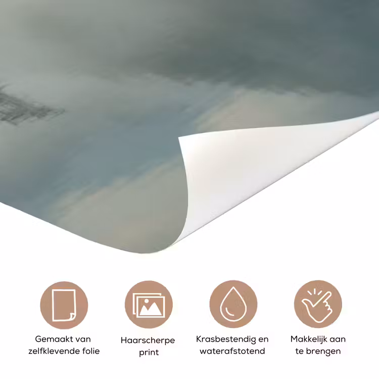 Deursticker - Landschap - Bergen - Mist - Water - Natuur — 3