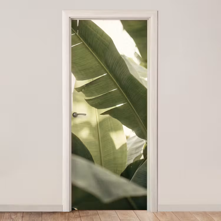 Deursticker - Natuur - Bladeren - Groen - Tropisch - Detail — 1