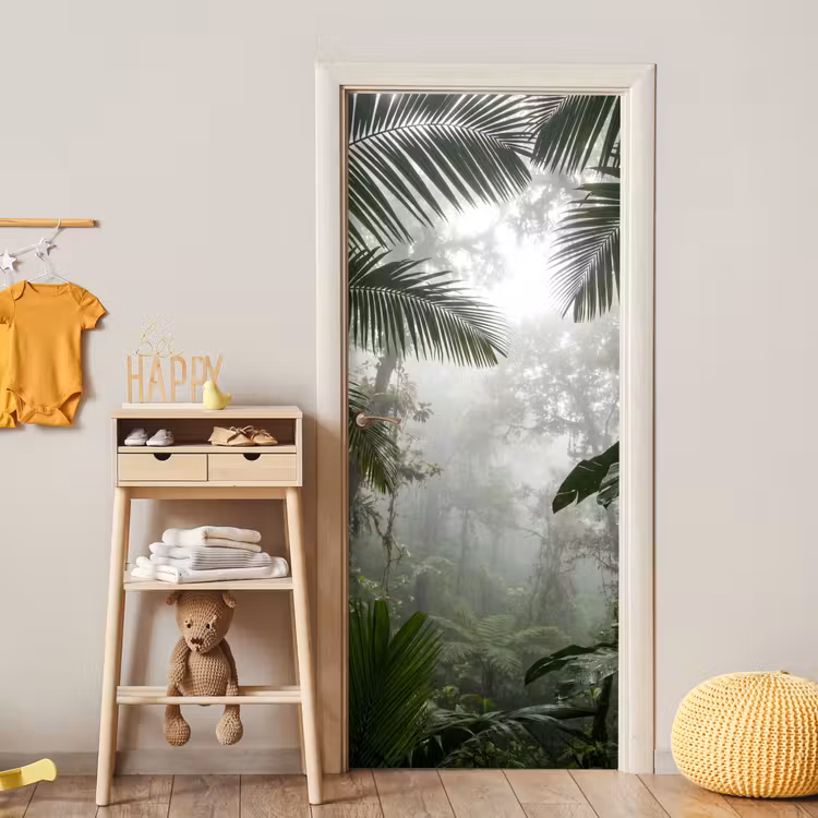 Deursticker - Natuur - Jungle - Mist - Groen - Bladeren — 6