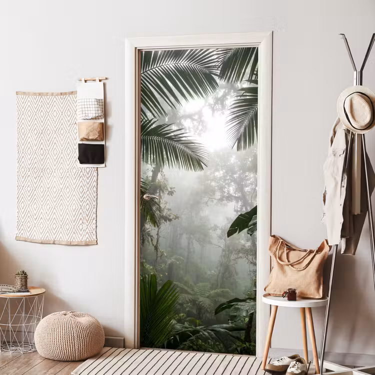 Deursticker - Natuur - Jungle - Mist - Groen - Bladeren — 8