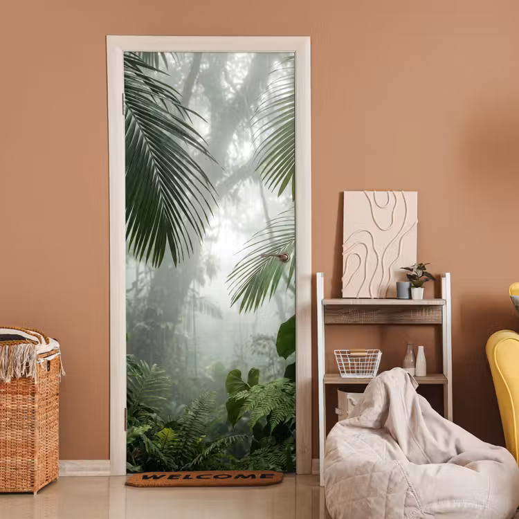 Deursticker - Natuur - Jungle - Mist - Tropisch - Groen — 2