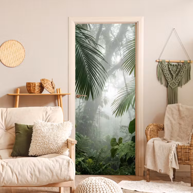Deursticker - Natuur - Jungle - Mist - Tropisch - Groen — 4