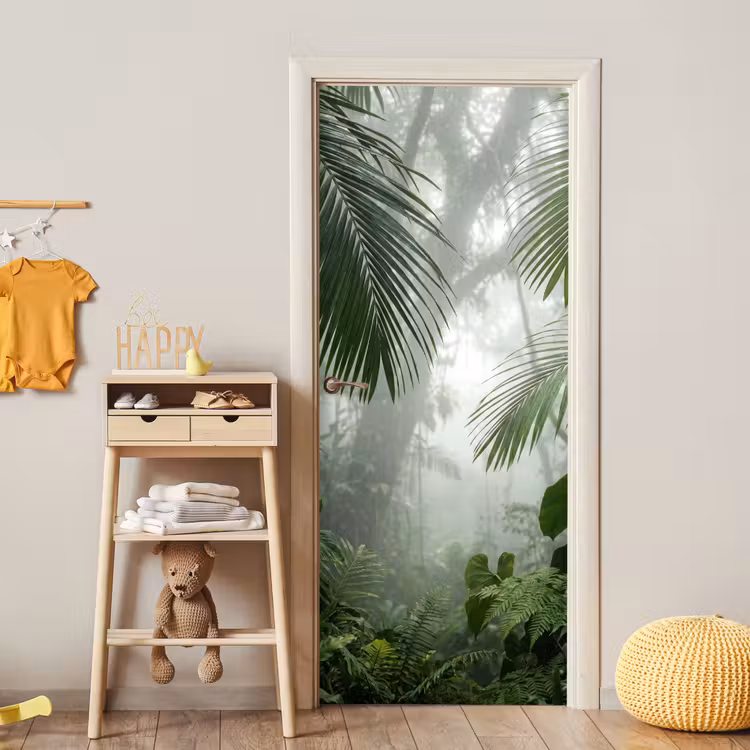 Deursticker - Natuur - Jungle - Mist - Tropisch - Groen — 6