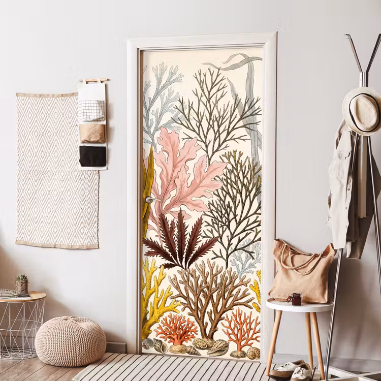 Deursticker - Natuur - Onderwater - Botanisch - Vintage - Kleurrijk — 8