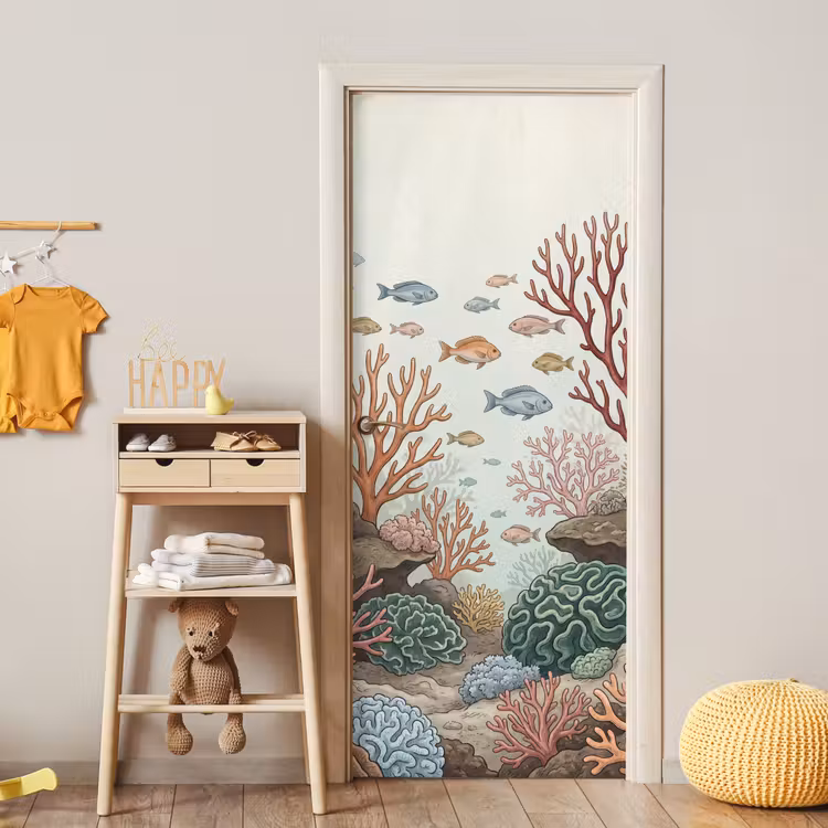 Deursticker - Onderwater - Koraal - Vis - Natuur — 6