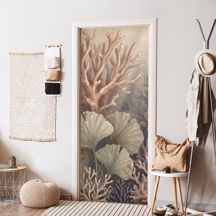 Deursticker - Plant - Bladeren - Zee - Illustratie - Groen — 8
