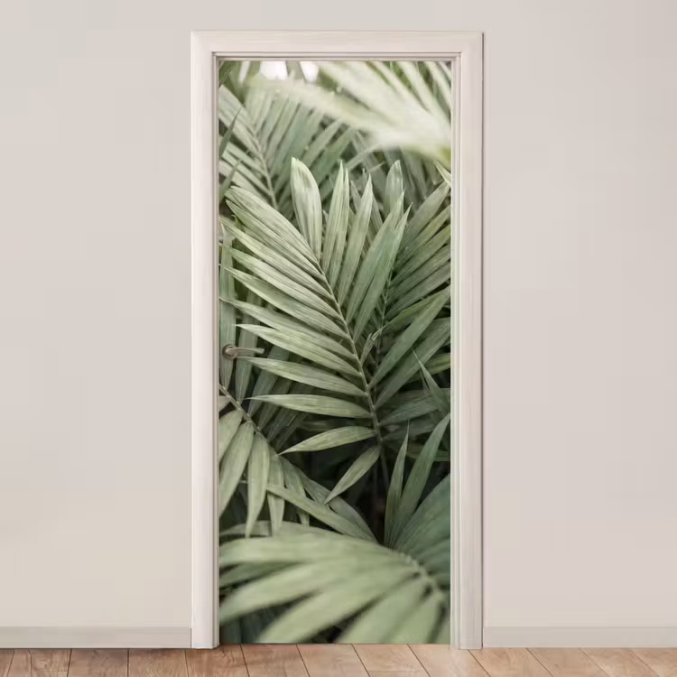 Deursticker - Plant - Palmbladeren - Natuur - Groen — 1