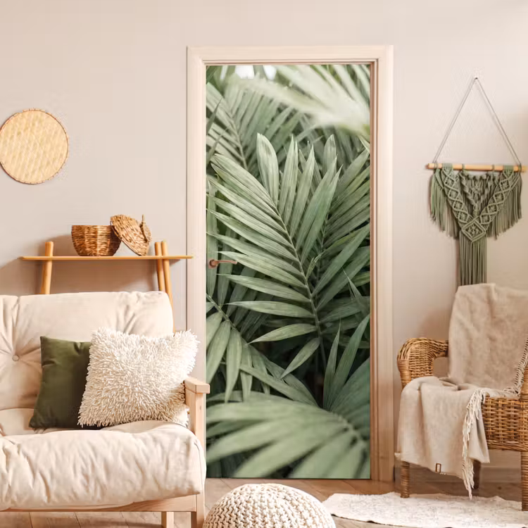 Deursticker - Plant - Palmbladeren - Natuur - Groen — 4