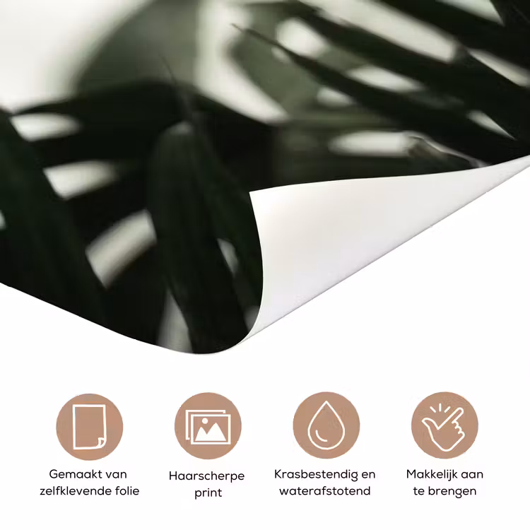 Deursticker - Planten - Bladeren - Natuur - Minimalistisch - Groen — 3