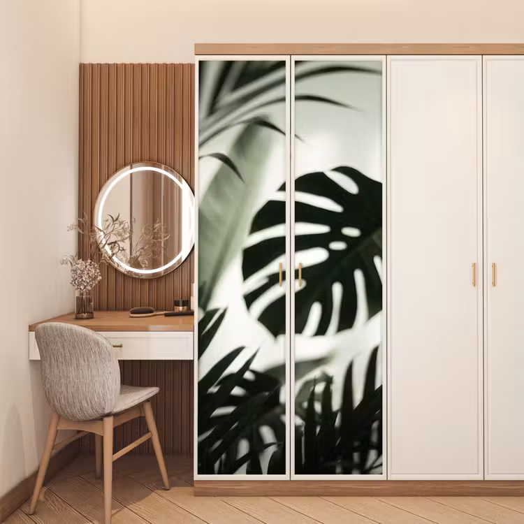 Deursticker - Planten - Bladeren - Natuur - Minimalistisch - Groen — 5