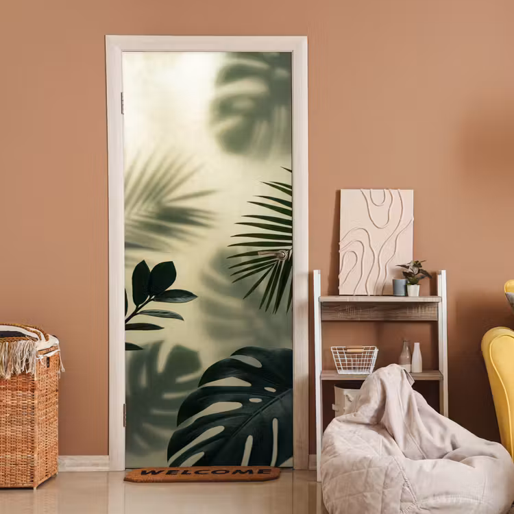Deursticker - Planten - Bladeren - Schaduwen - Groen - Modern — 2