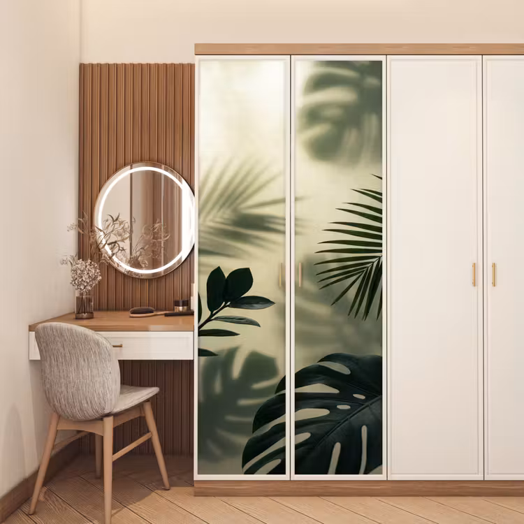 Deursticker - Planten - Bladeren - Schaduwen - Groen - Modern — 5