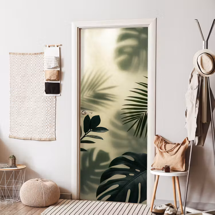 Deursticker - Planten - Bladeren - Schaduwen - Groen - Modern — 8