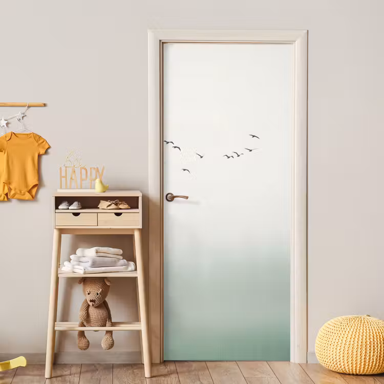 Deursticker - Vogel - Vlucht - Natuur - Minimalistisch — 6