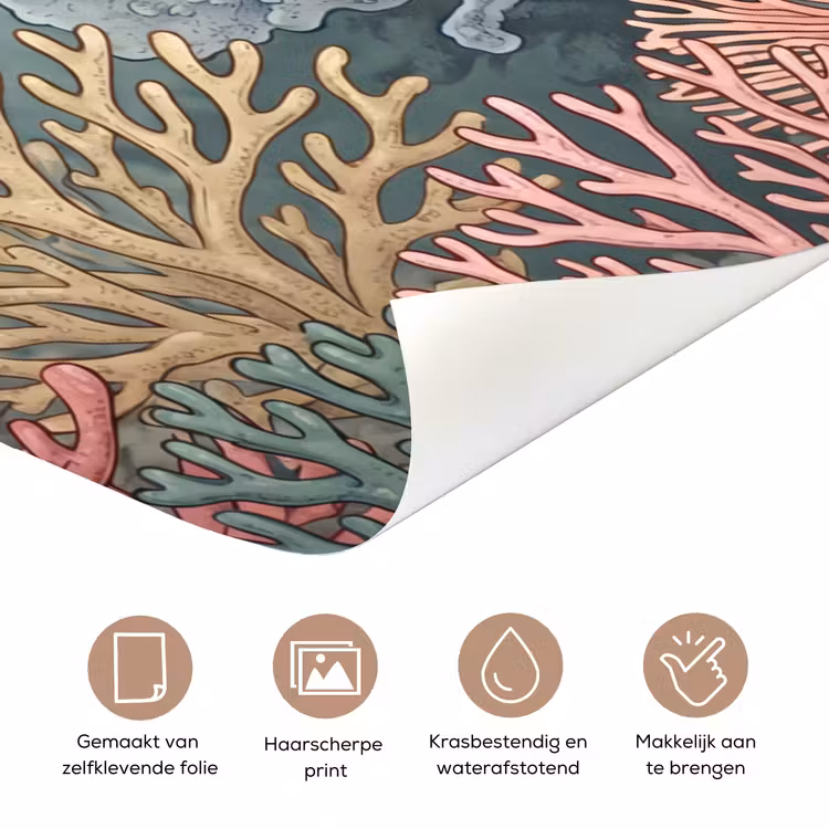 Deursticker - Zee - Koraal - Vis - Natuur - Kleurrijk — 3