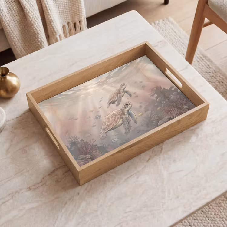 Dienblad - Dier - Onderwater - Oceaan - Illustratie - Zeeleven — 2