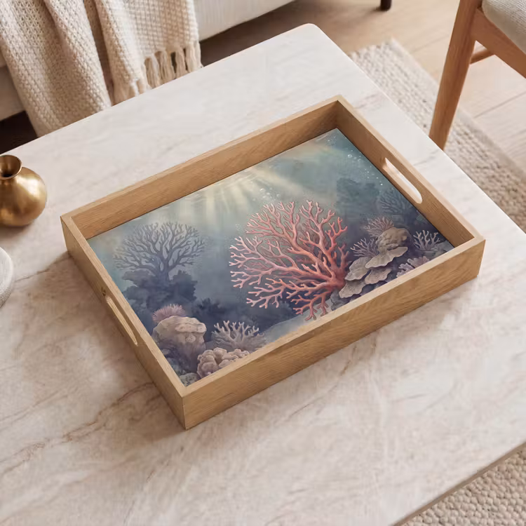 Dienblad - Koraal - Onderwater - Natuur - Roze — 2