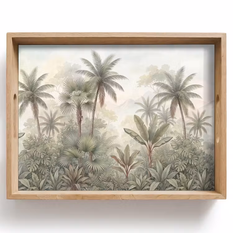 Dienblad - Natuur - Tropisch bos - Landschap - Aquarel - Groen — 1