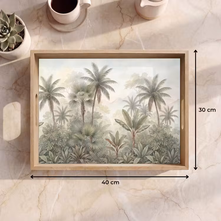 Dienblad - Natuur - Tropisch bos - Landschap - Aquarel - Groen — 9